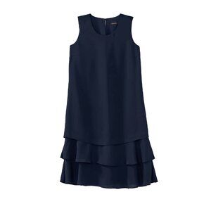 NWT J. Jill Womens Size Medium TALL MT Layered Flounce Hem Knee-Length Dress NEW
